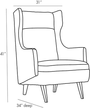 Cashton Cloud Boucle Grey Ash Wing Chair