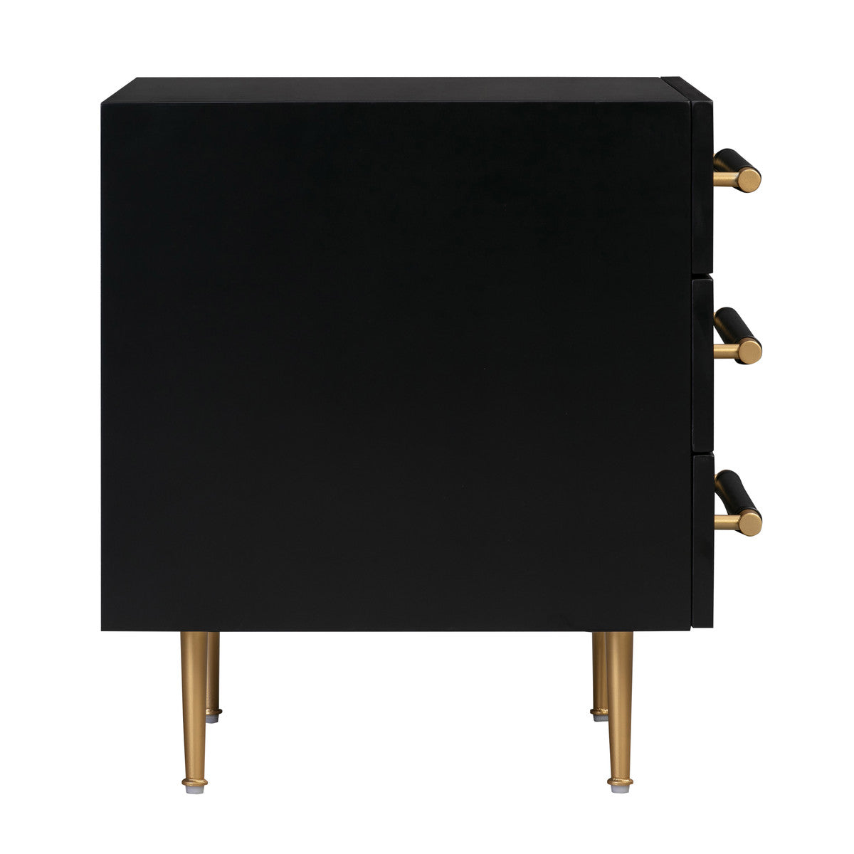 Caspara Black Nightstand - Luxury Living Collection