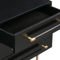 Caspara Black Nightstand - Luxury Living Collection