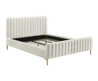 Cassie Cream Velvet Bed - Luxury Living Collection