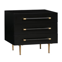 Caspara Black Nightstand - Luxury Living Collection