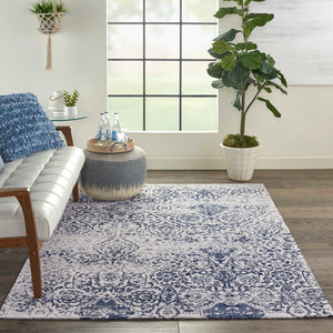 Clemmie Ivory/Navy Rug - Elegance Collection