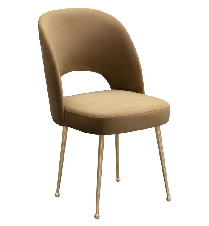 Giada Cognac Velvet Chair - Luxury Living Collection