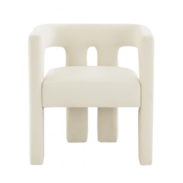 Massive Cream Velvet Chair - Luxury Living Collection