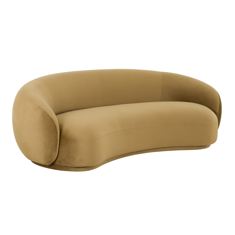 Coty Cognac Velvet Sofa - Luxury Living Collection