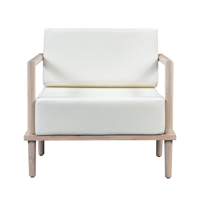 Christiana Cream Outdoor Lounge Chair - Luxury Living Collection