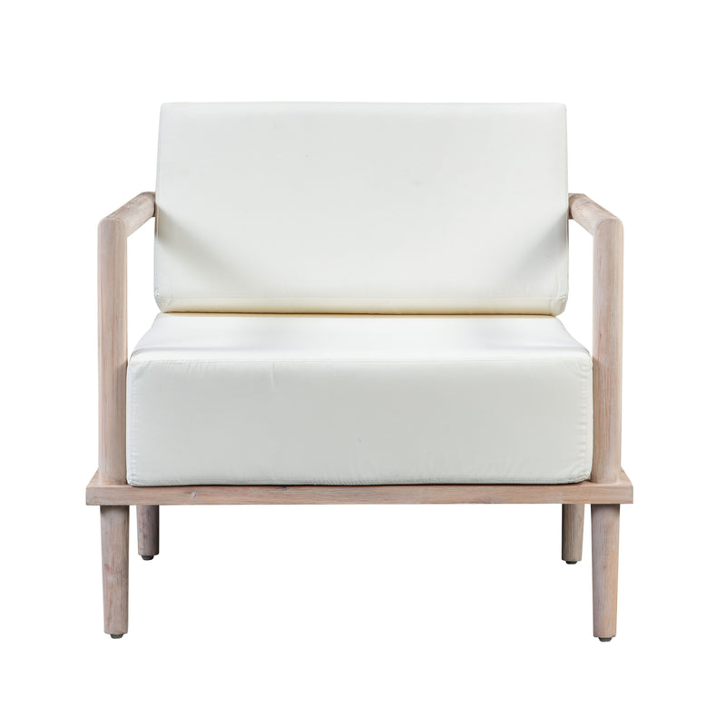 Christiana Cream Outdoor Lounge Chair - Luxury Living Collection