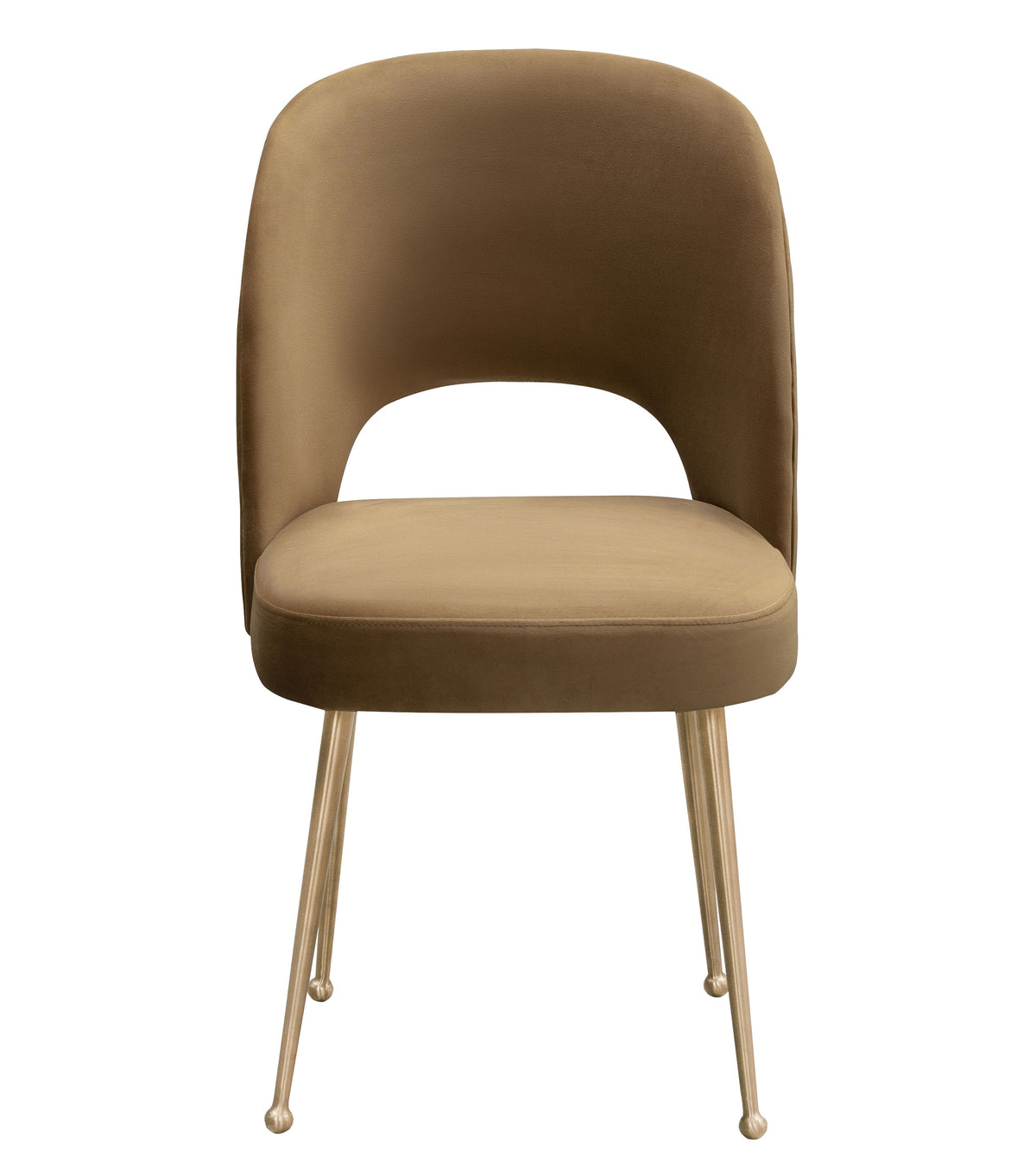 Giada Cognac Velvet Chair - Luxury Living Collection