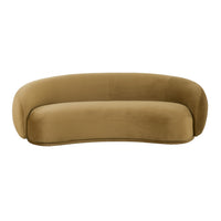 Coty Cognac Velvet Sofa - Luxury Living Collection