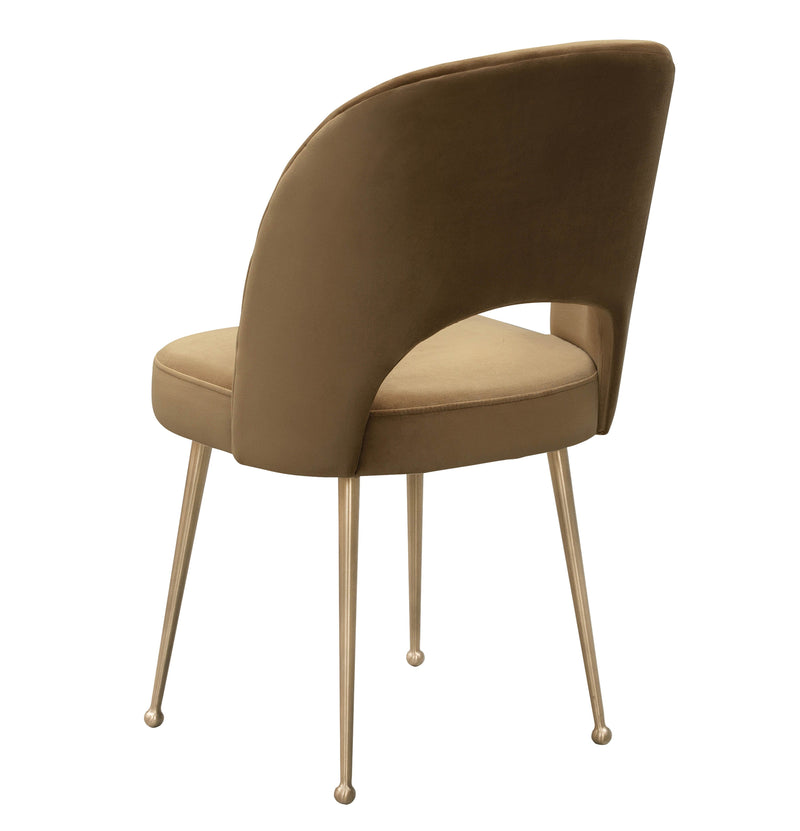 Giada Cognac Velvet Chair - Luxury Living Collection