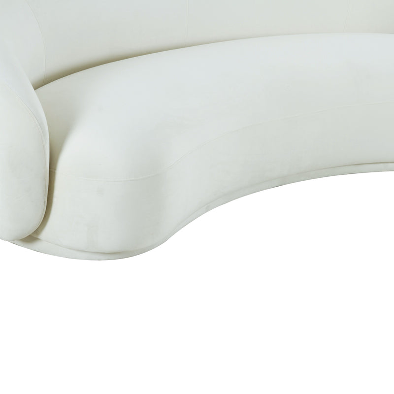Coty Cream Velvet Sofa - Luxury Living Collection