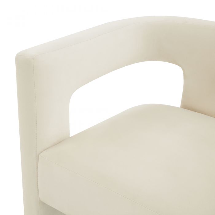 Massive Cream Velvet Chair - Luxury Living Collection