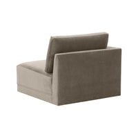 Valentina Taupe Velvet Modular LAF Corner Seat - Luxury Living Collection