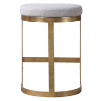 Crystal Counter Stool With Antique Gold Frame