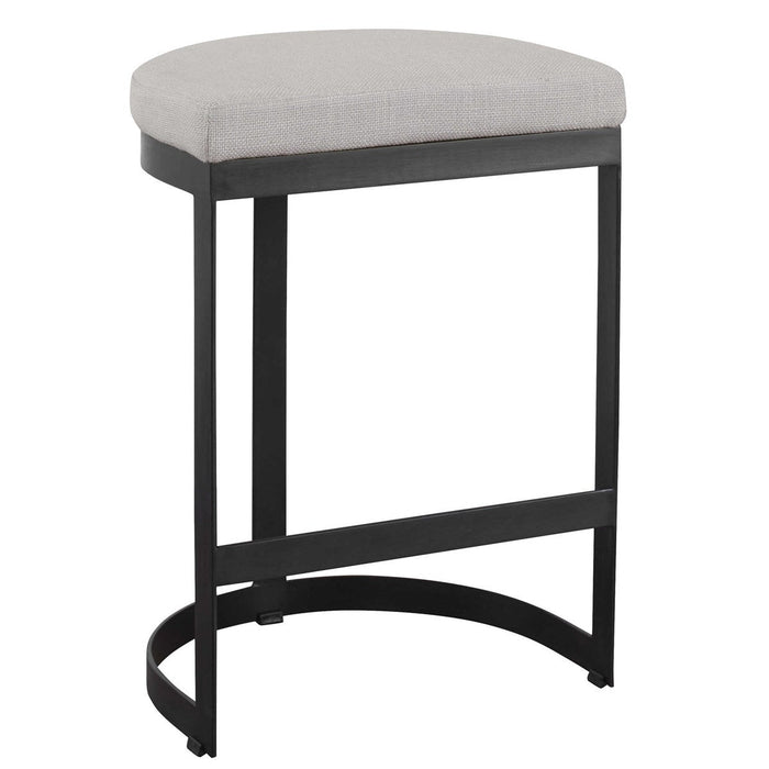 Crystal Counter Stool With Black Frame