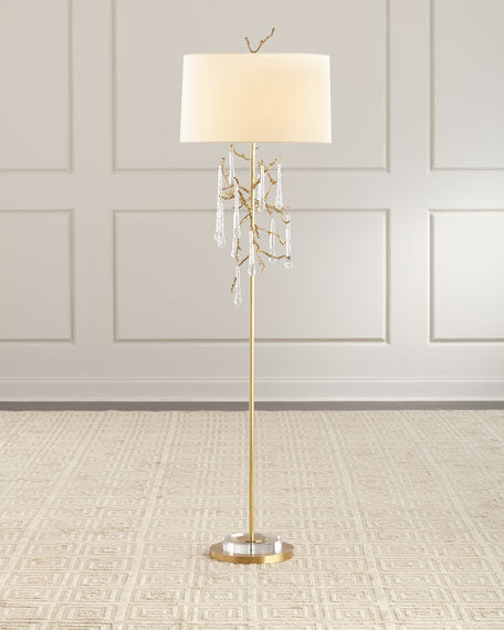 Jessalyn Crystal Drip Floor Lamp - Luxury Living Collection