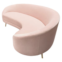 Tessa Blush Pink Velvet Sofa - Luxury Living Collection