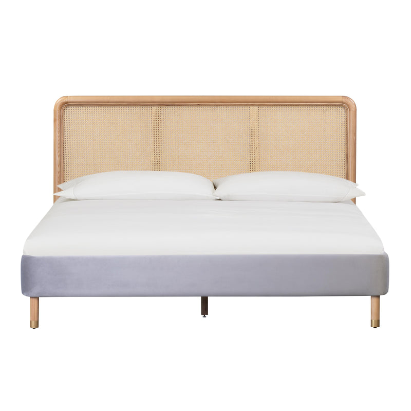 Ciro Grey Velvet Bed - Luxury Living Collection