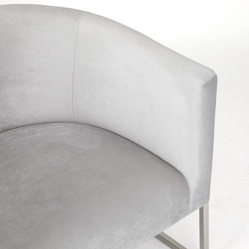 Cora Grey Velvet Accent Chair