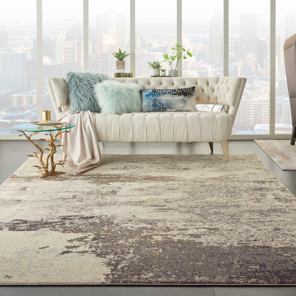 Candra Ivory/Grey Rug - Elegance Collection