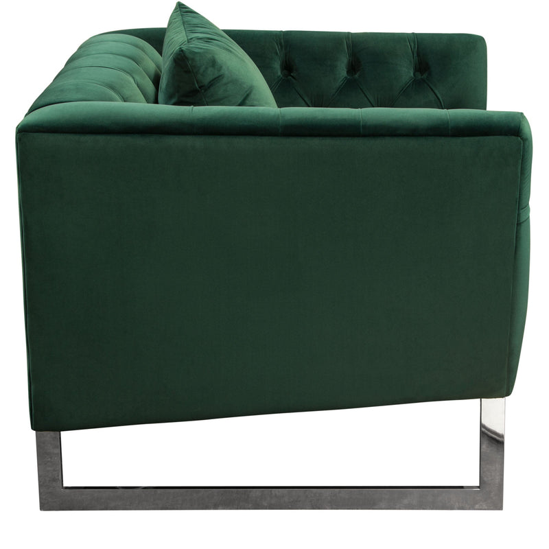 Evangeline Emerald Green Tufted Velvet Chair - Luxury Living Collection