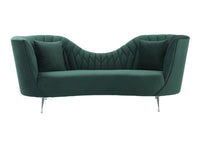 Celina Forest Green Velvet Sofa - Luxury Living Collection