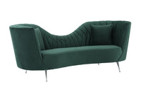 Celina Forest Green Velvet Sofa - Luxury Living Collection