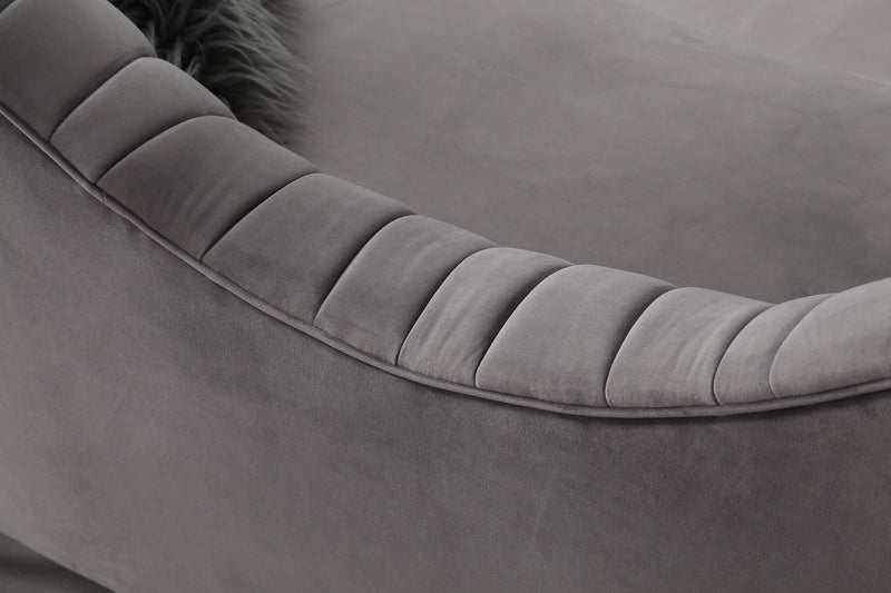 Celina Grey Velvet Sofa - Luxury Living Collection