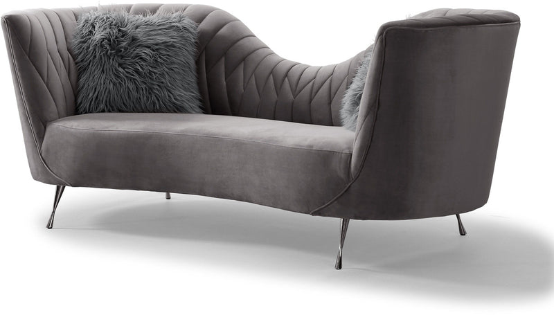 Celina Grey Velvet Sofa - Luxury Living Collection