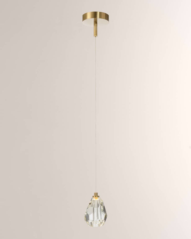Stourton Chunk Crystal Single Droplight - Luxury Living Collection