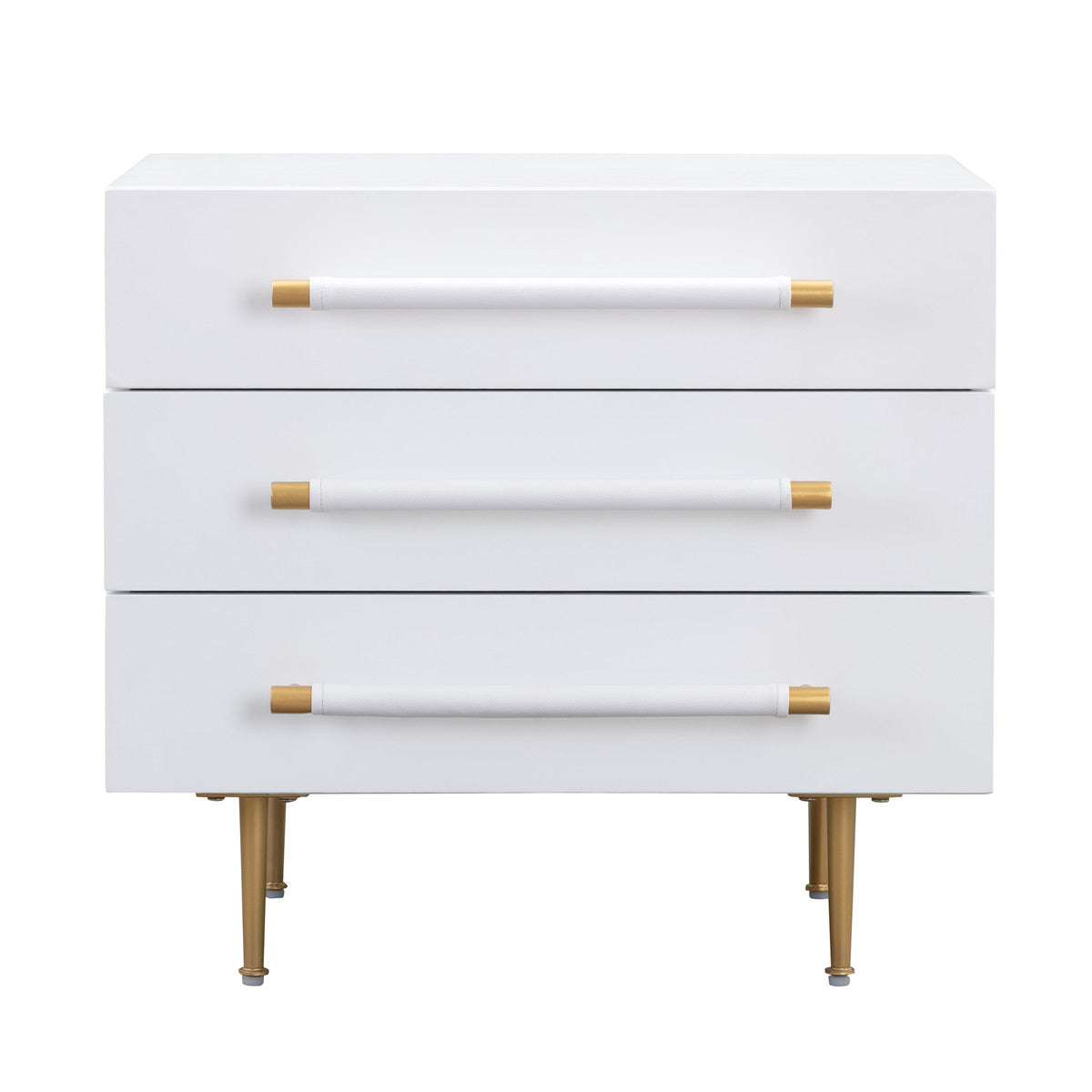 Caspara White Nightstand - Luxury Living Collection