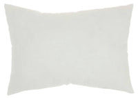 Clemence 14" x 20" White Throw Pillow - Elegance Collection