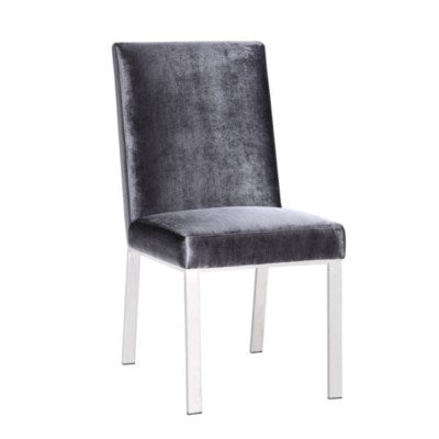 Amabilia Charcoal Grey Velvet Dining Chair
