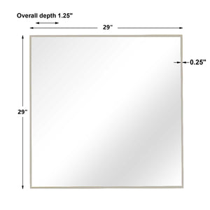 Ciro Square Mirror Brushed Silver Frame