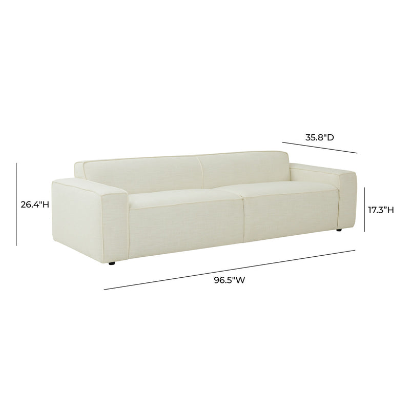Galen Cream Linen Sofa - Luxury Living Collection