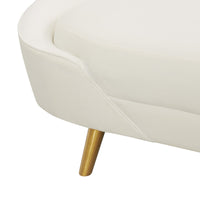 Dirah Cream Velvet Sofa - Luxury Living Collection