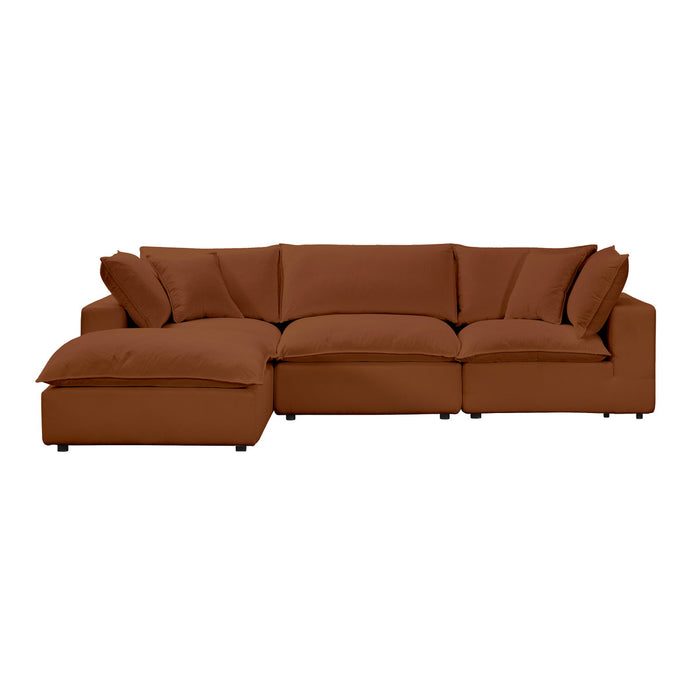 Carlie Rust Modular 4 Piece Sectional Sofa - Luxury Living Collection