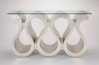 Monet Console Table With Tempered Glass Top