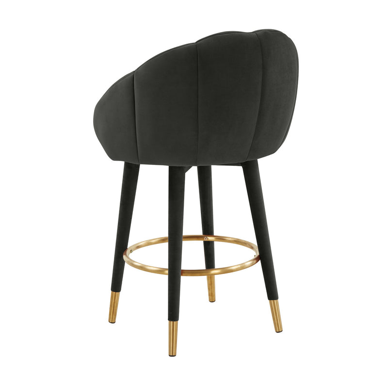Morant Black Swivel Counter Stool - Luxury Living Collection