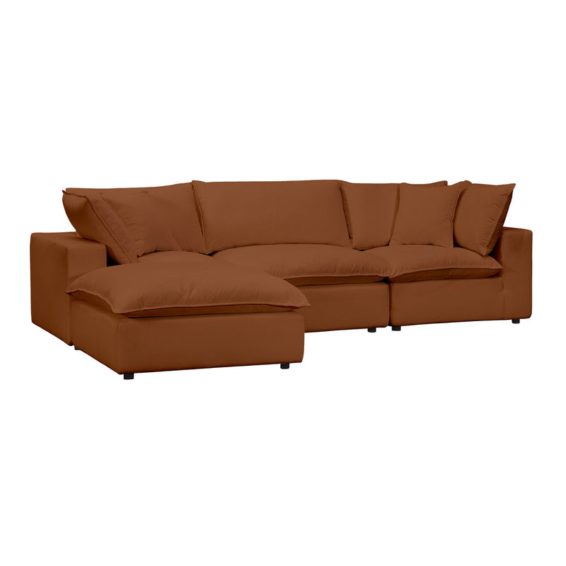 Carlie Rust Modular 4 Piece Sectional Sofa - Luxury Living Collection