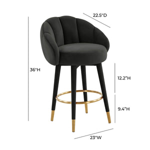 Morant Black Swivel Counter Stool - Luxury Living Collection