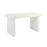 Adele Glossy White Lacquer Desk - Luxury Living Collection