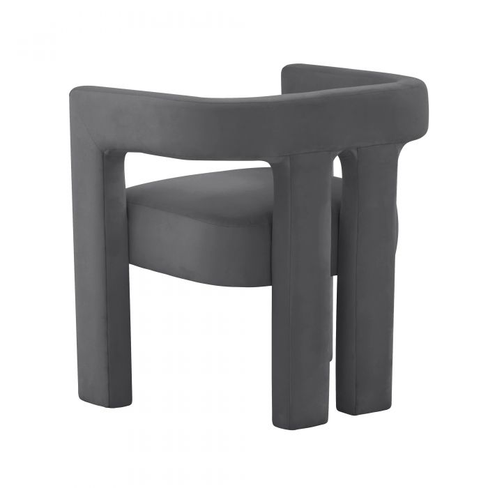 Massima Dark Grey Velvet Chair - Luxury Living Collection