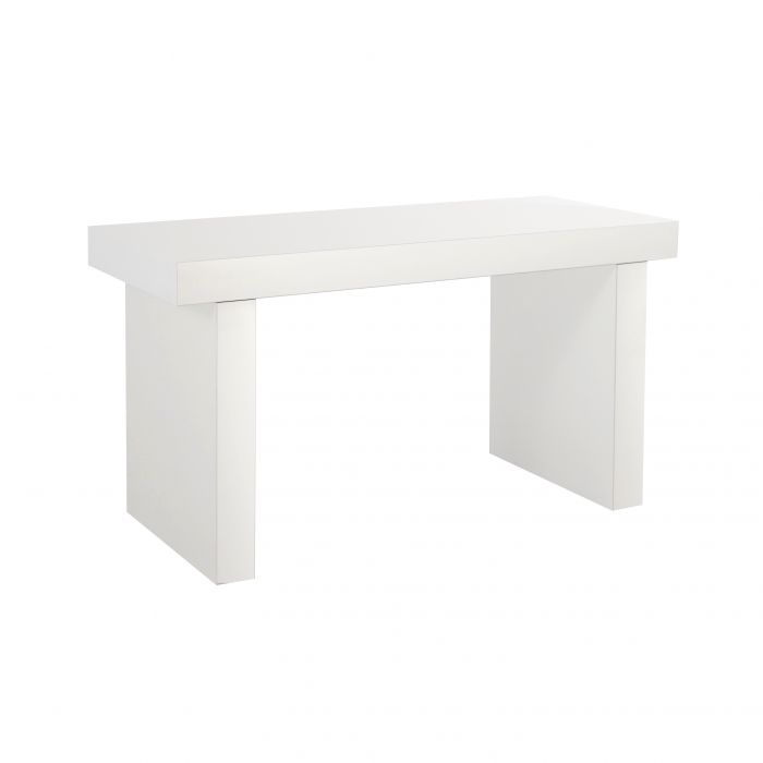 Adele Glossy White Lacquer Desk - Luxury Living Collection