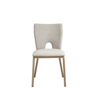 Divya Beige & Brass Dining Chair (Set of 2)