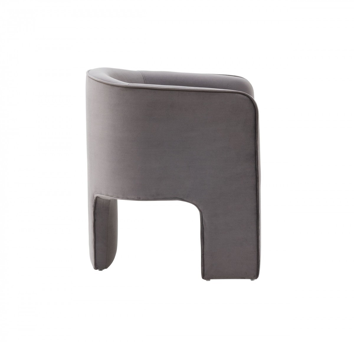 Arlia Modern Dark Grey Velvet Accent Chair