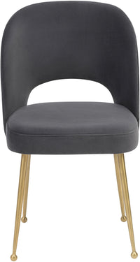 Giada Dark Grey Velvet Chair - Luxury Living Collection