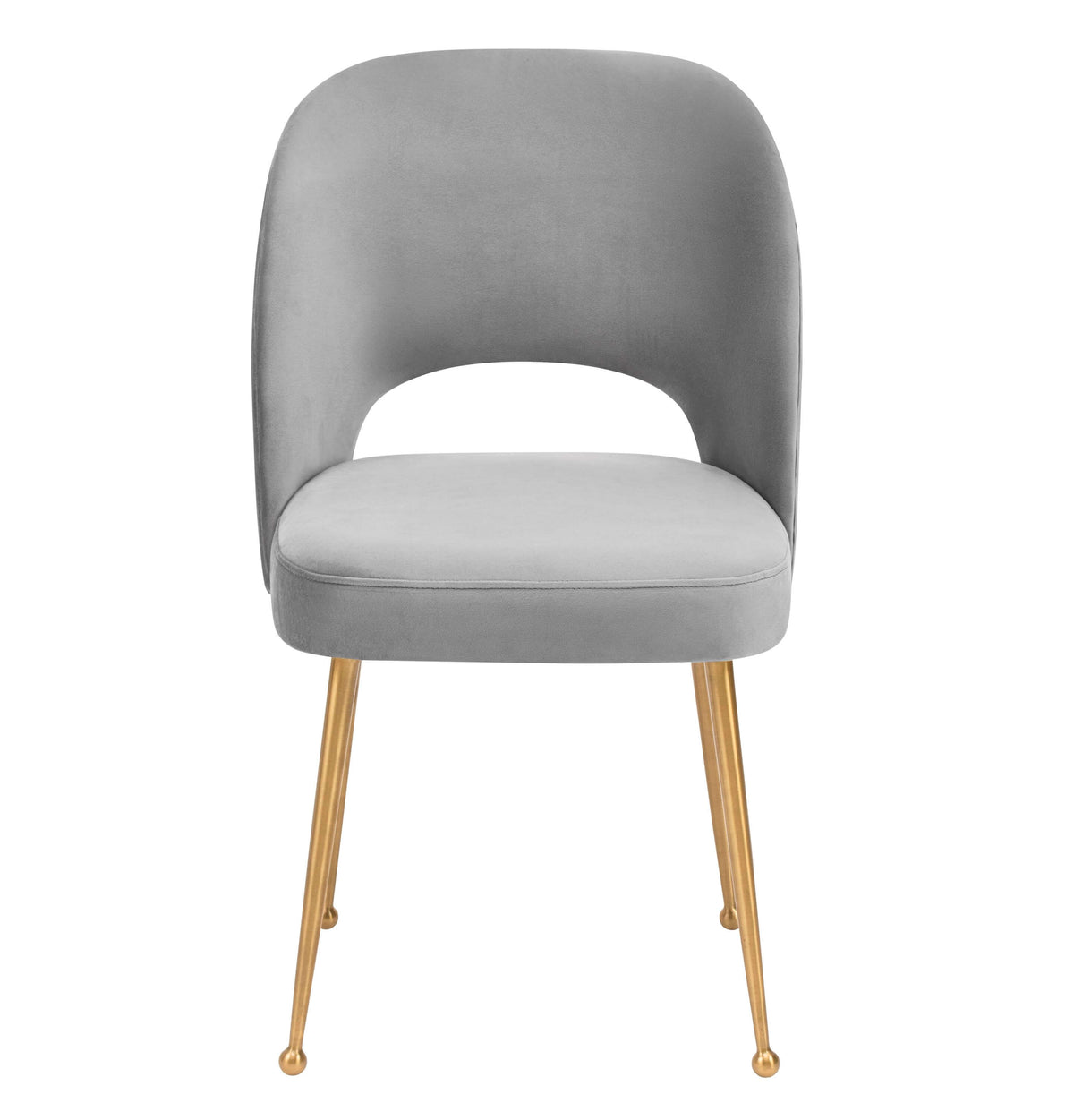 Giada Light Grey Velvet Chair - Luxury Living Collection