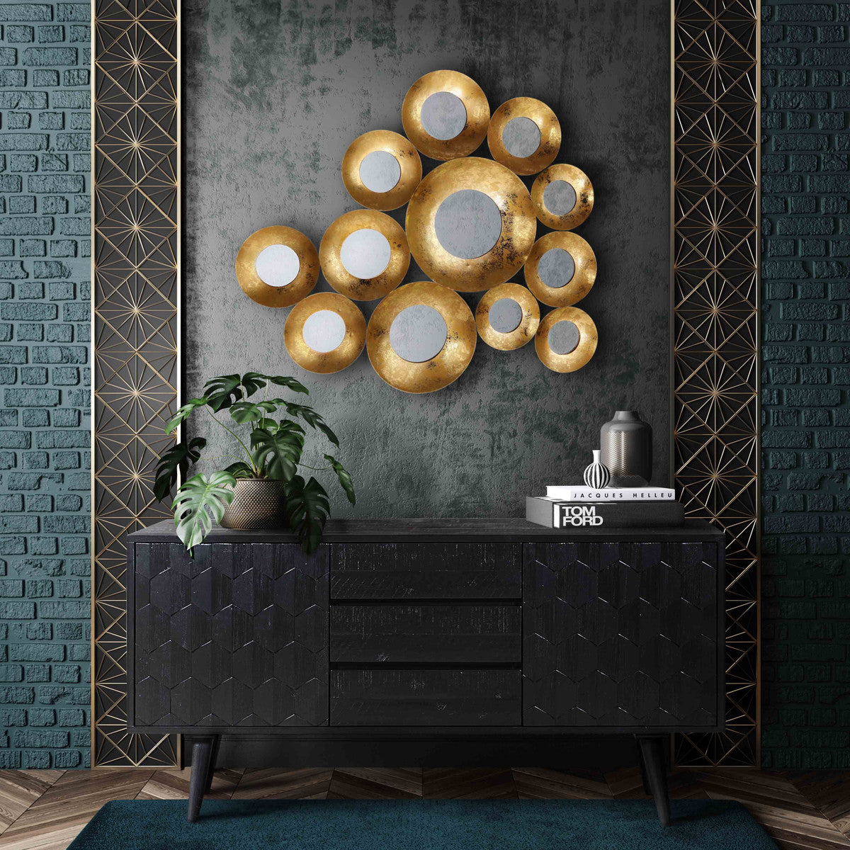 Dinah Gold Mirror - Luxury Living Collection