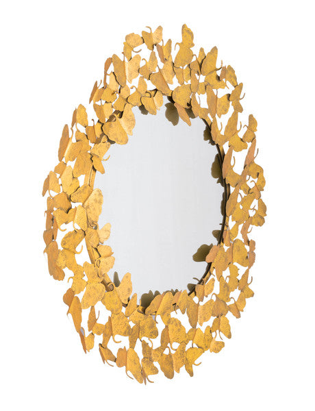 Chaya Gold Butterfly 36" Mirror - Luxury Living Collection